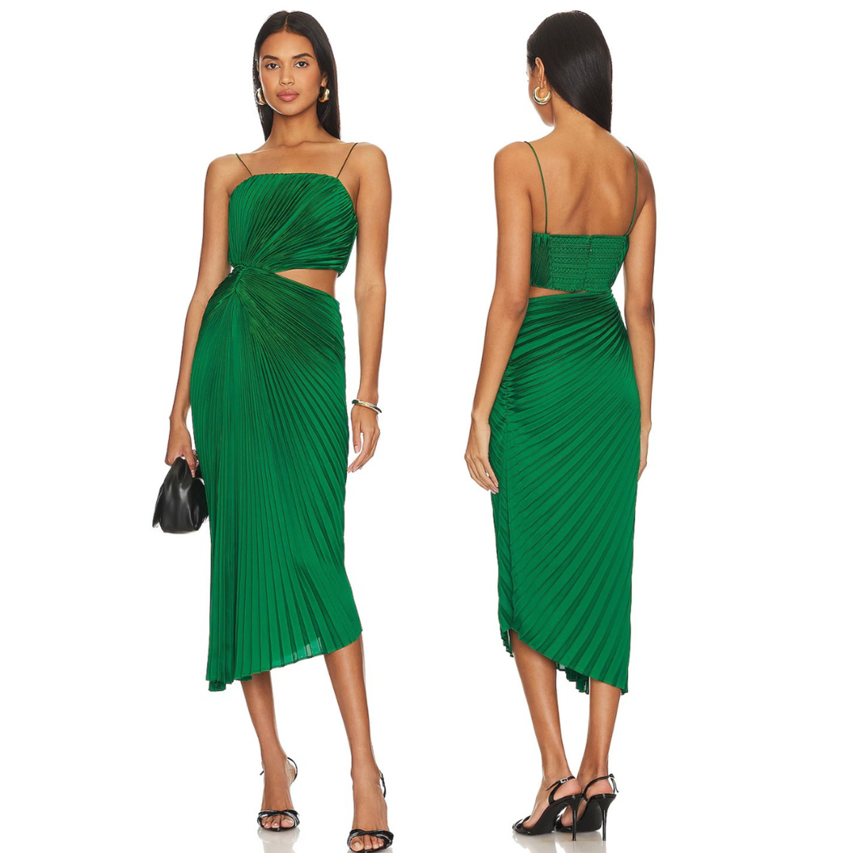 fayeth cut out asymmetrical hem midi dress Scoop Neck, Open Back, Asymmetric Hem With Slit Detail Fit And Flare M   John Paul Ataker