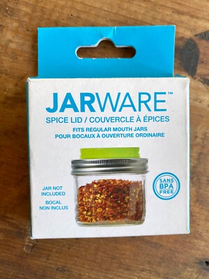 JARWARE Mason Jar Ware SPICE LID Green BPA Free / for REGULAR Mouth Canning Jars