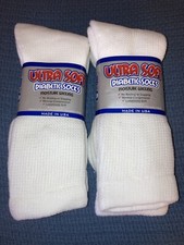 XL Ultra Soft Boot Length Diabetic Sock-USA Made-4 Pairs-13-15 Shoe Size 11-14