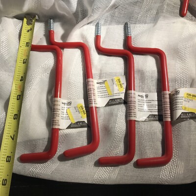 NATIONAL HARDWARE Ladder Screw Screws Hook Red-N271-011 Lot Of 4 NEW 15 Lb