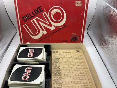Vintage Deluxe UNO Card Game International 1986 Card Tray