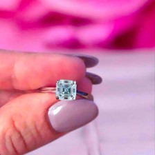 1 Carat 925 Sterling Silver Simulated Diamond Solitaire Engagement Ring size K-P