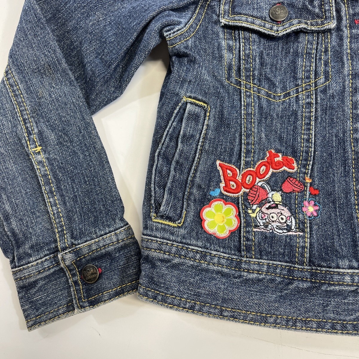 【ちゃむ】 Dora the Explorer レーシングジャケット DORA the Explorer Coat Girls 7/8 NWT Satin Jacket Puppy