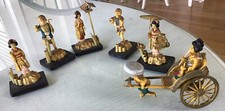 Vintage Lot of 6 Japanese Delicate Miniature Figurines Made In Japan.