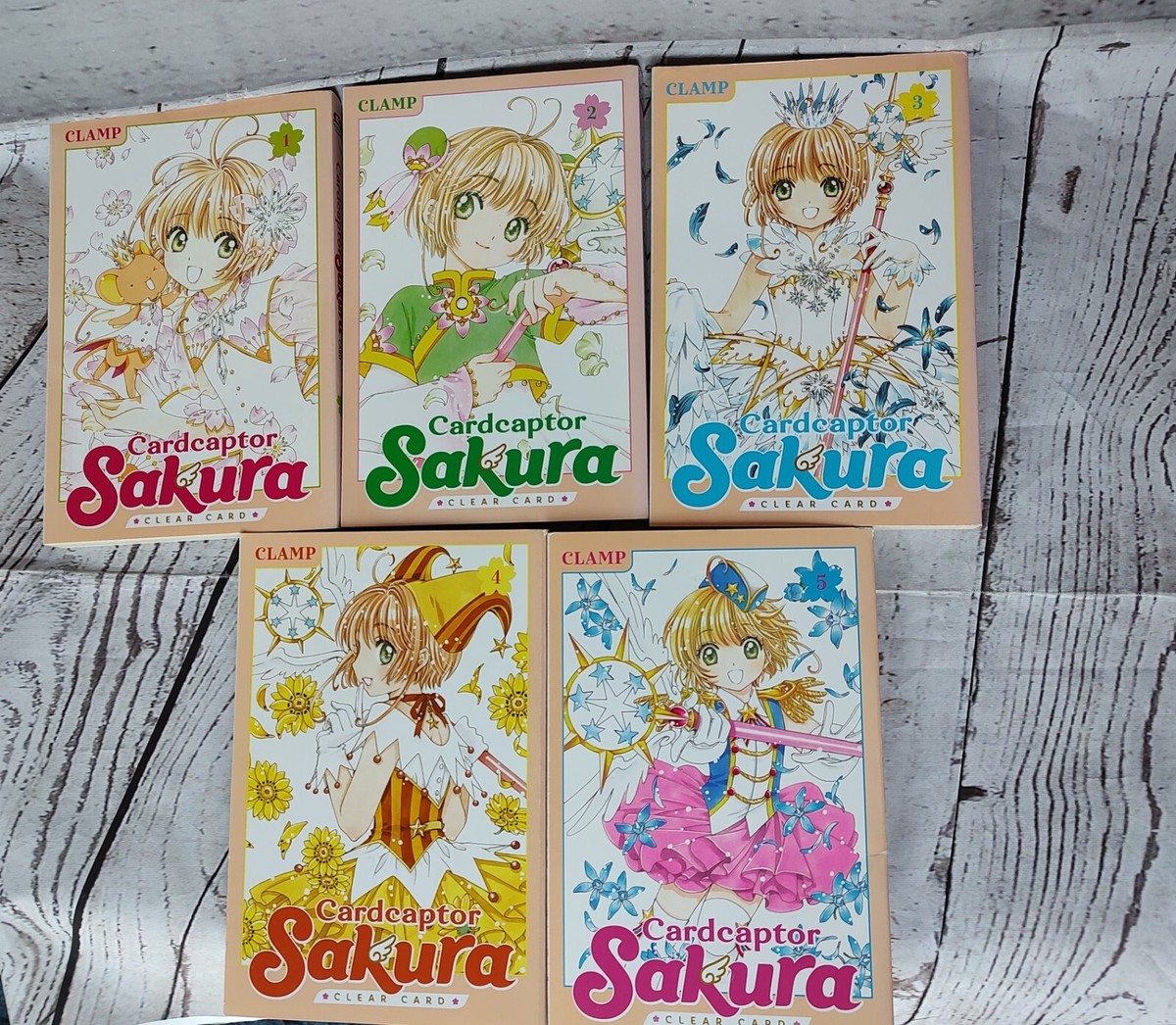Cardcaptor Sakura 1-5 Clear Card Manga English Captor 5 Books