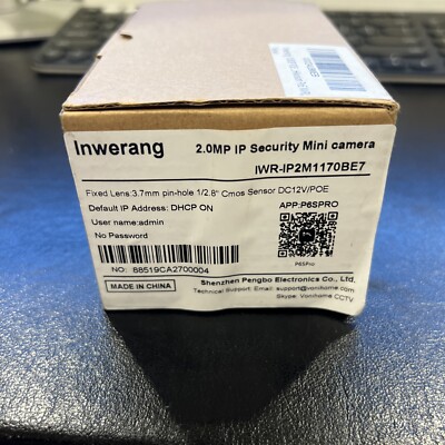 Inwerang 2.0MP IP Security Mini Camera