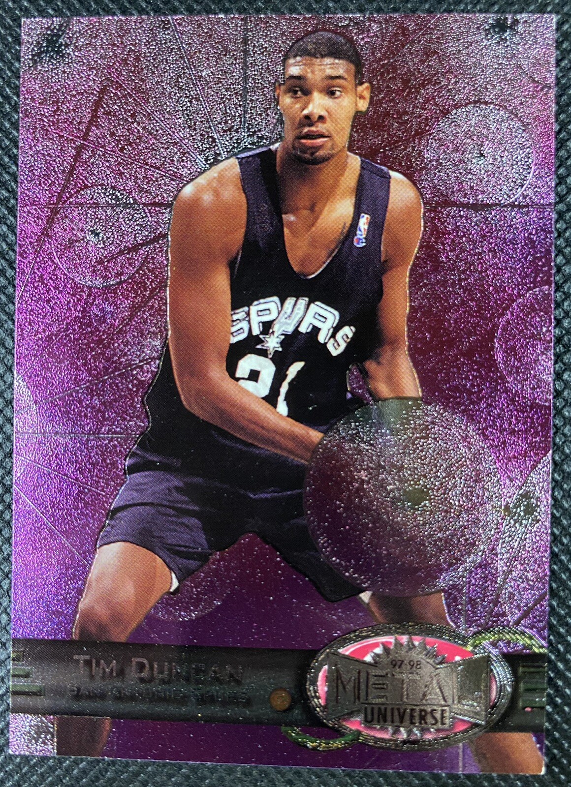 1997-98 Skybox Metal Universe Tim Duncan Rookie Card RC #66 San Antonio Spurs