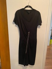 Marc by Marc Jacobs Wool Blend Black Zippered Short Sleeve Tee Dress Sz XS