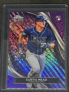 2024 Topps Chrome Black Purple Mini-Diamond Refractor #27 Curtis Mead /150 RC