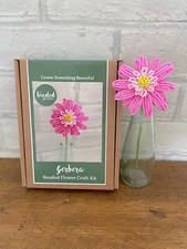 Beaded Flower Craft Kit - Gerbera . A creative gift.