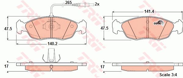Plaquettes de frein Peugeot 306 friction haute performance anti-bruit pour Citroën Xsara TD