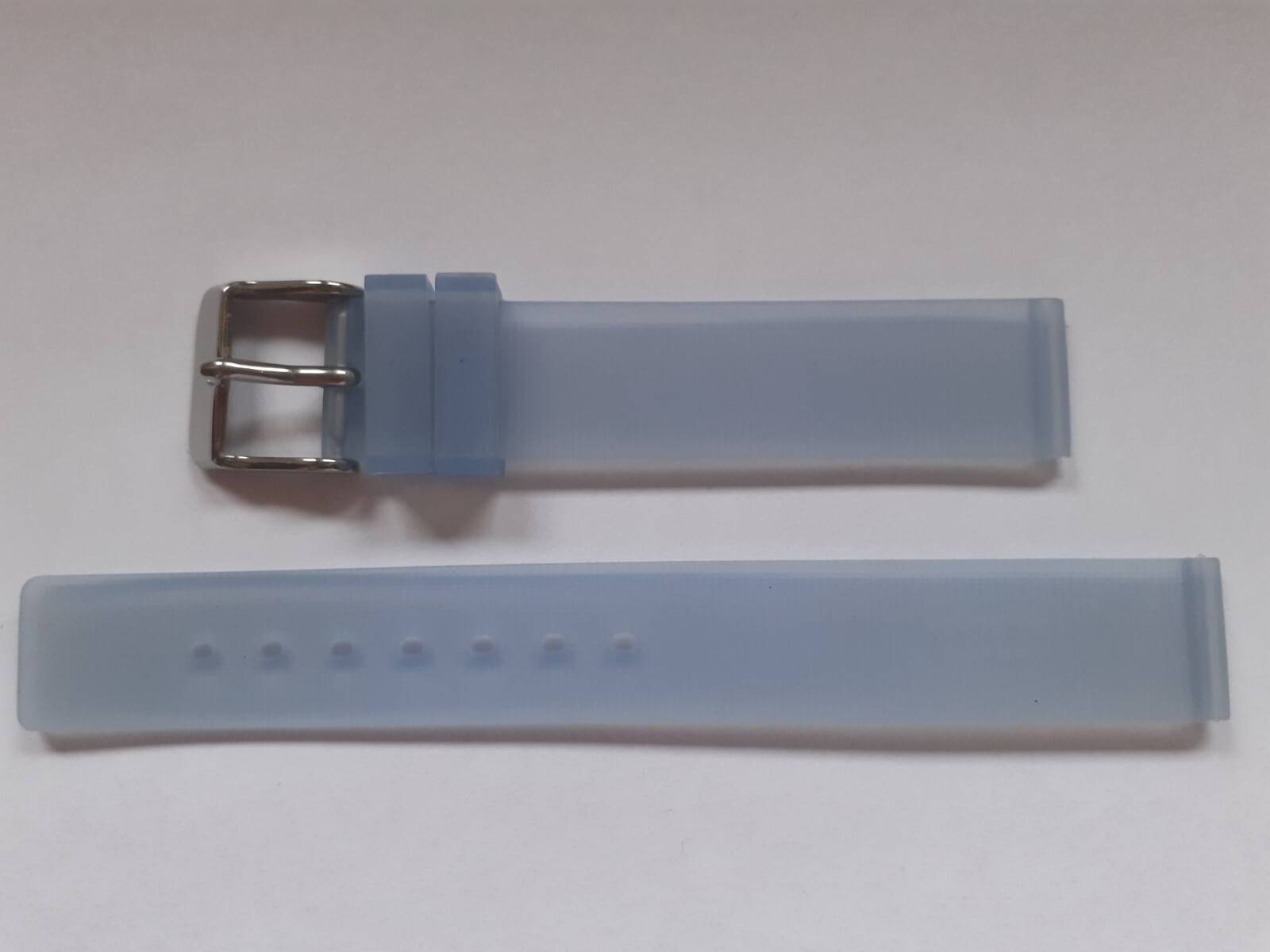 10, 12, 14 & 16mm (choose from) Silicone Blue Rubber Watch Strap
