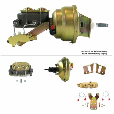 1955-57 Chevy Bel Air LS Swap FW Mount Pwr 9'' Single Brake Booster Kit Disc/Drum