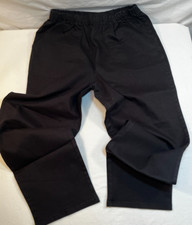 Denim  Co Original Waist Stretch Petite Medium Side Pocket Pants, Black, New 