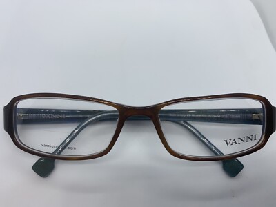 NEW VANNI OCCHIALI V1786 A726 TORTOISE SHELL & BLUE PLASTIC 54/18/135 MENS