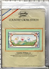 Country Kittens  1985 Something Special Candamar Counted Cross Stitch Kit 50198