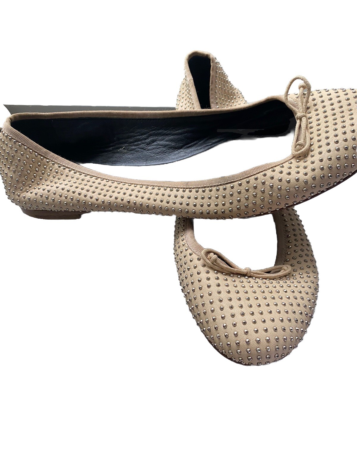 Scarpe basse ballerina ballerina Saint Laurent Paris in pelle balletto con perline d'oro 40;ITALIA