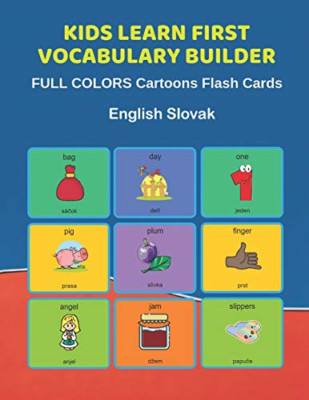 Kids Learn First Vocabulary Builder FULL COLORS Cartoon - Paperback NEW Educatio