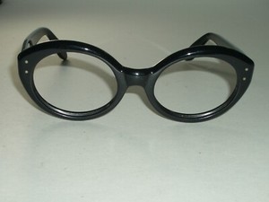 VINTAGE B&L RAY-BAN W0956 SHINY BLACK BEWITCHING SUNGLASSES/EYEGLASS FRAMES ONLY