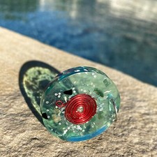 Green Orgonite Orgone Round Pendant Red Coil Chakra Energy Orgonita Colgante