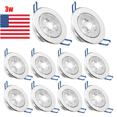 10/20 Pack LED Spot Light 3W Downlight Lamps LED Ceiling Light 110/220v
