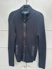 VTG 90's Polo Ralph Lauren Black Full Zip Sweater Jacket W/ Pockets Women's Sz L