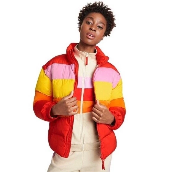 Color block top puffer vest