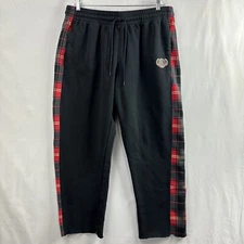 Air Jordan Jumpman Flight Sweatpants Mens 1X Black Plaid Hip Hop Distressed
