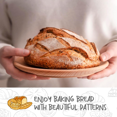 Bread Proofing Baskets Set of 2 8.5 Inch round Dough Proofing Bowls W/Liners Per - Picture 7 of 12