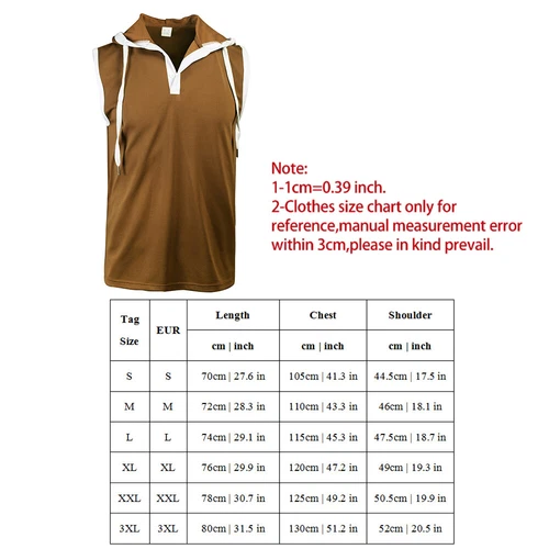 New Pullover Sport Ärmellose T-Shirts Hemden Weste Knopf Tank Top Lässig Solide - Bild 2 von 20