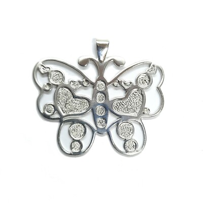 Handmade Genuine Sterling Silver Pendant Solid Stamped 925 Butterfly Handmade