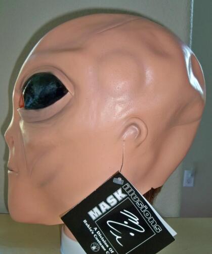 ADULT UFO SPACE ALIEN MONSTER FLESH COLOR LATEX MASK COSTUME ACCESSORY MI9723 - Picture 2 of 3