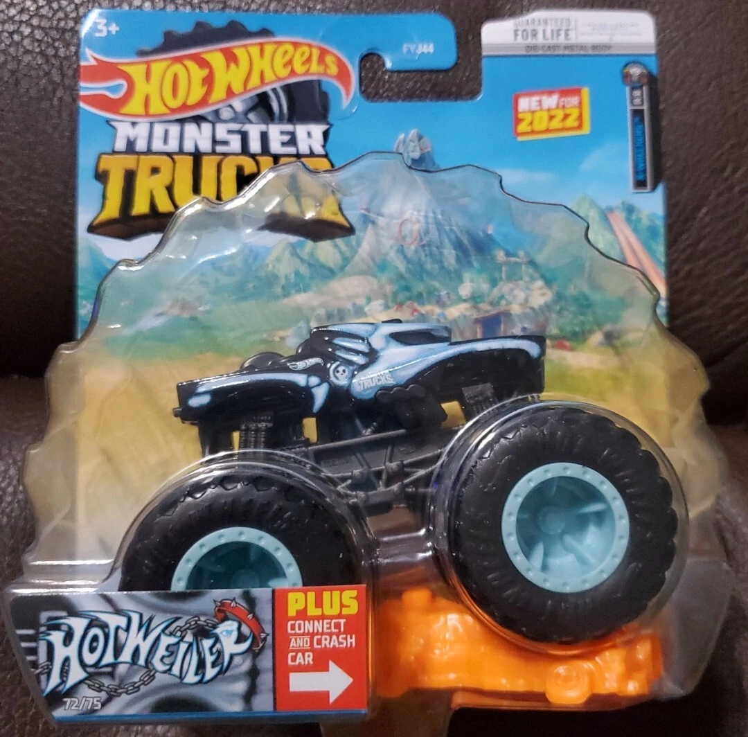 New 2022 Hot Wheels Monster Trucks Shark Wreak Connect & Crash Car Series