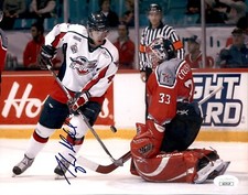 Taylor Hall Signed Windsor Spitfires Memorial Cup 8x10 Photo JSA COA