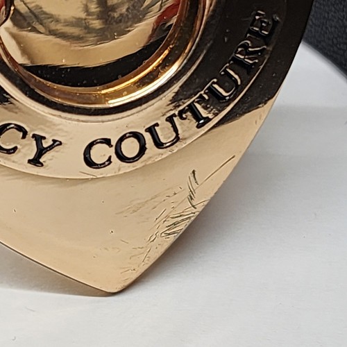 Juicy Couture Women’s Belt LEOPARD Size 37.5" Heart Gold Buckle Accessories - Picture 4 of 8
