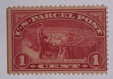 TRAVELSTAMPS: 1913 US SCOTT #Q1 ,1c PARCEL POST OFFICE CLERK MNH MINT OG