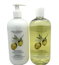 Crabtree Evelyn Citron Honey Coriander Shower Gel & Body Lotion 16.9oz Large LOT