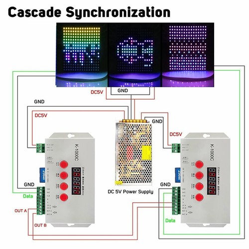 Led Pixel Contorller K-1000C,K-4000 K-8000C T-790K WS2811 WS2818 2813 2801 2812B - Picture 6 of 10