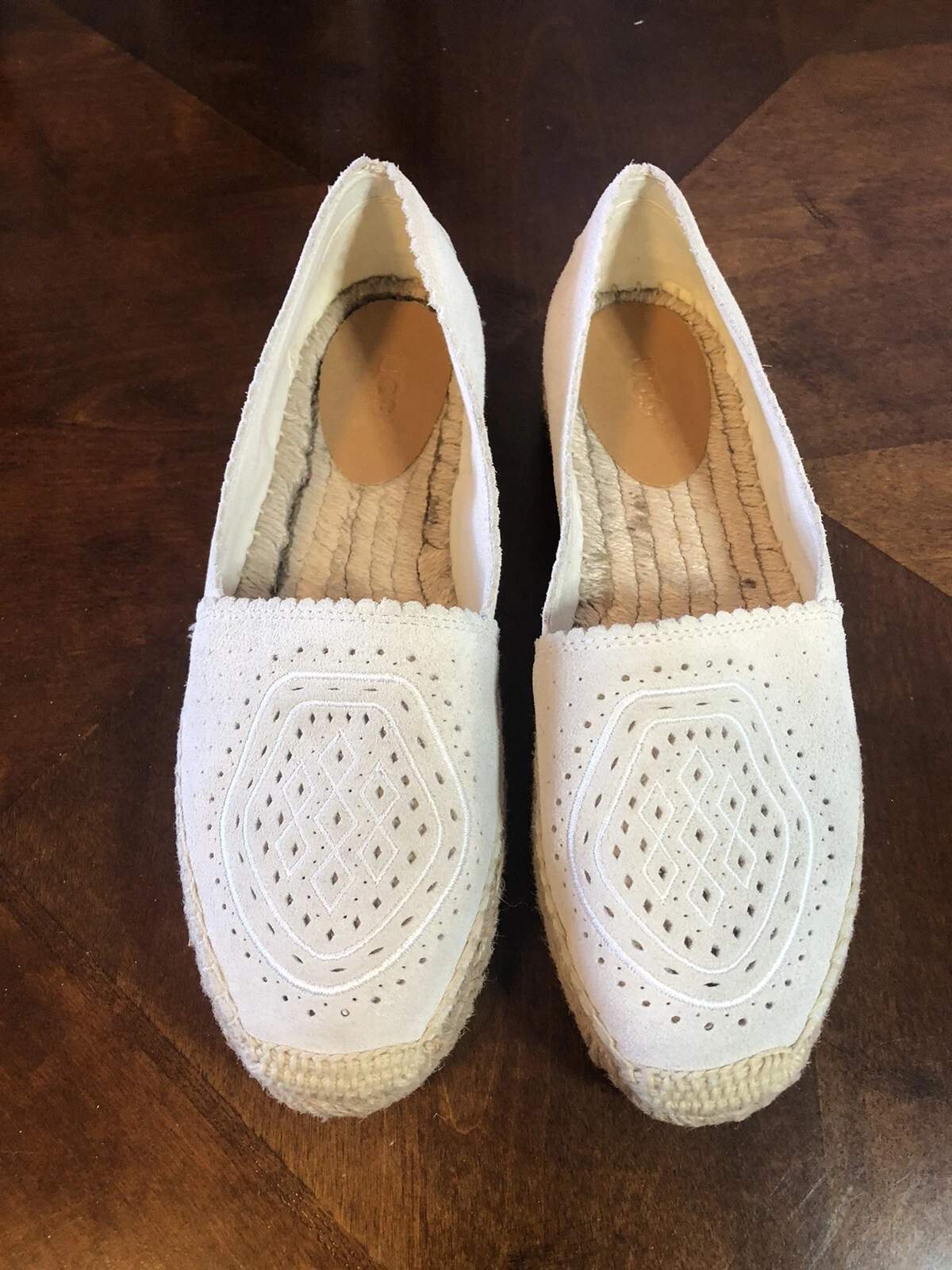 UGG Heidi Perf Plateau Espadrille Crema Taglia US 8