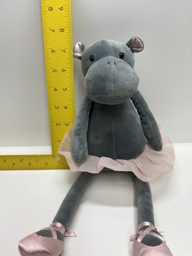 Jellycat Dancing Darcey Hippo Ballerina Plush Stuffed Animal Gray Pink Tutu - Picture 12 of 13