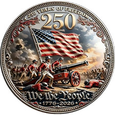 USA 250 YEARS SEMIQUINCENTENIAL 1776-2026 250th Independence Challenge Coin