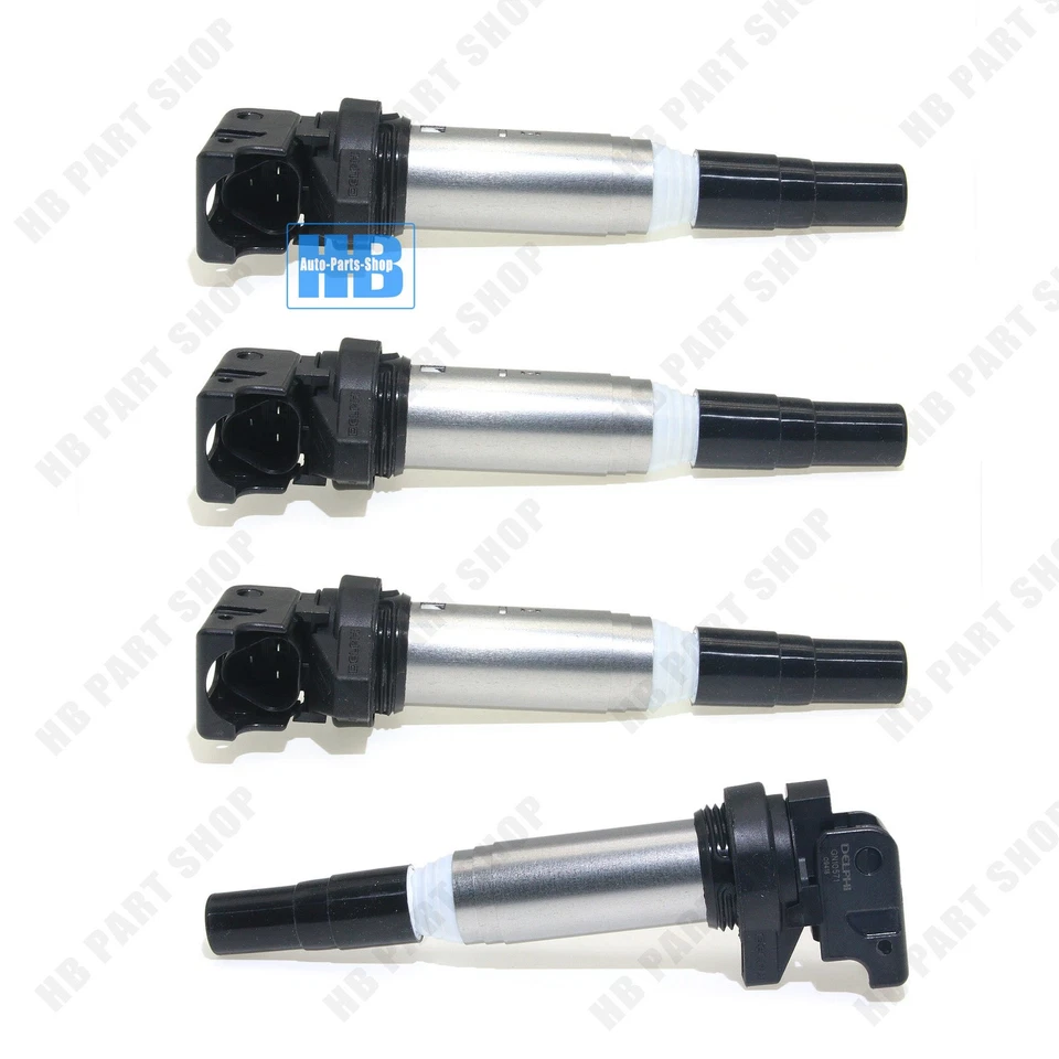 4 pcs OEM Delphi Ignition Coils 12138616153 for BMW 520i 320i 328i E90 F30 N20 Foto 2 de 4