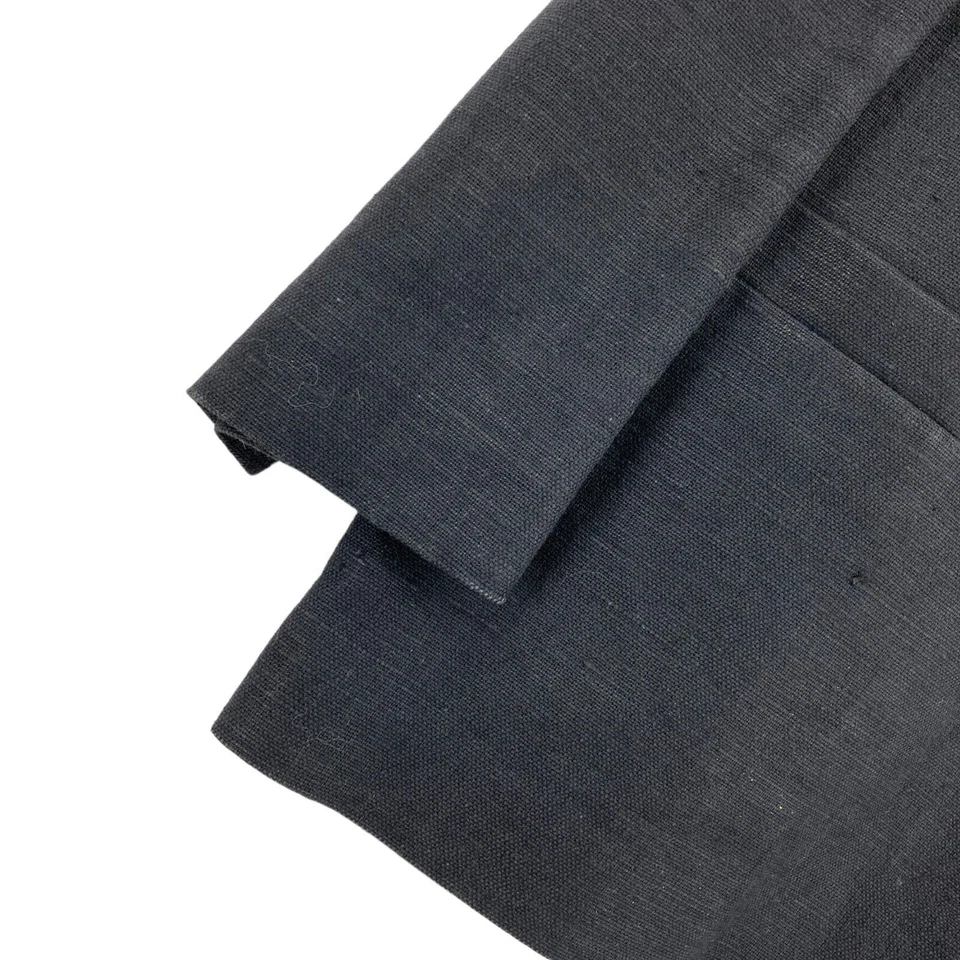 Abrigo Blazer Vintage Evan Picone Mujer Negro Lino Manga Larga Un Botón Talla 12 Foto 4 de 4