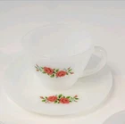 Vtg Fire King Primrose Teacup & Saucer Milk Glass Multiple Available