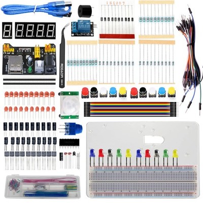 Electronics Component Fun Kit, Component for Arduino/Raspberry Pi, Breadboard...