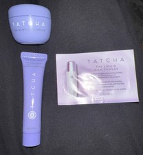 Tatcha The Dewy Skin Cream Moisturizer, Cleanser Primer 3pc Trial Set
