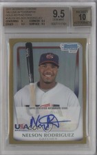 2011 Bowman Chrome Gold 44/50 Nellie Rodriguez Nelson BGS 9.5 GEM MINT Auto 0t3