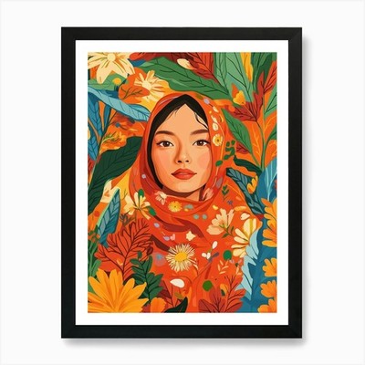 Asian Woman 68 Art Print Framed Wall Art Poster Canvas Print Picture