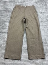 Alfred Dunner Pants Womens 12 Brown Polyester Blend Pull On Elastic Waist