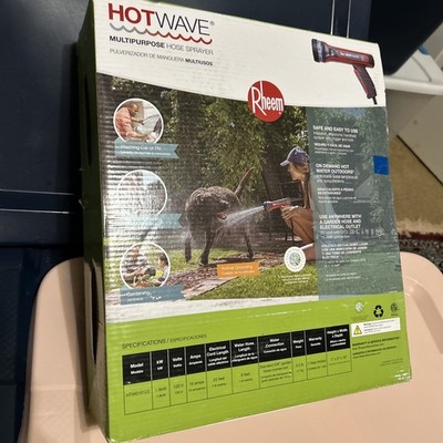 Rheem HotWave Multipurpose Heated Hose Nozzle Sprayer Red New